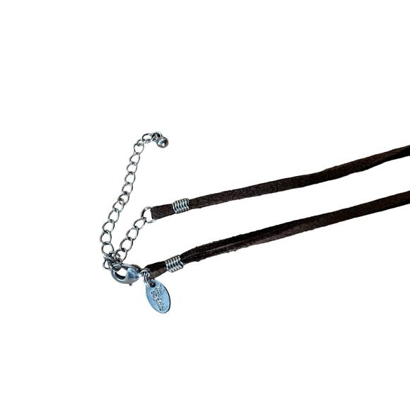 Lia Sophia Brown Leather Cord Necklace - Picture 3 of 6